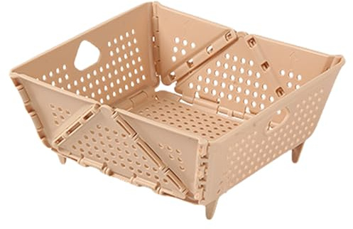Folding Kitchen Colander Bowl - Portable Drain Basket, Lightweight Strainer | Multiple Purpose Washing Bowl with Easy Storage Design, Practical Countertop for Vegetables Fruits Bakery Restaurant Home
