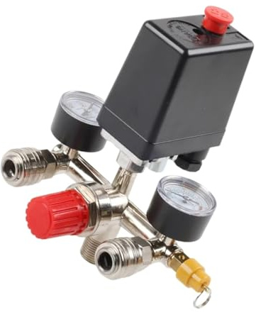 Soporte de montaje de cubiertas amarillas para compresores de aire industriales trifásicos de 380 V, colector de presión, medidores reguladores, fácil instalación, base de compresor