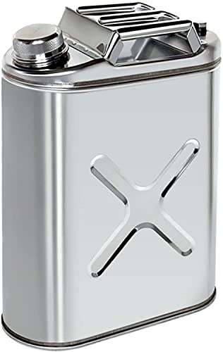 HTDRE Tanques de Combustible portátiles de Acero Inoxidable 304, bidones de Gasolina para Coche, bidones para Motocicleta, bidones de Gasolina, contenedor de Aceite y Gasolina (10 l)