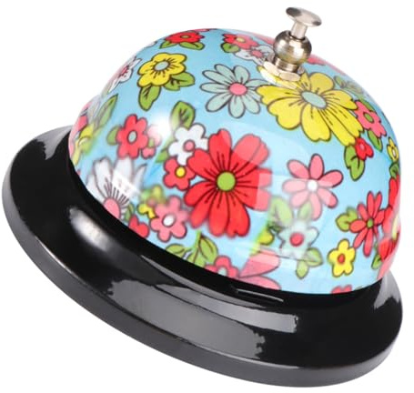 WEKADRIN Campanello Da Tavolo in Metallo Per Servizio e Cena Retro Call Bell Ergonomico Con Suono Chiaro Per Ristoranti Cucine Addestramento Animali e Assistenza Anziani
