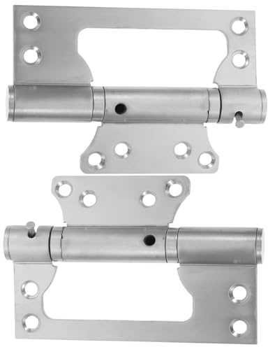UKCOCO 2 pièces Charnières Invisibles Acier Inoxydable Charnières à Ressort Hydraulique Amortisseur Silencieux Auto-fermantes pour Portes Chambre et Bureau Lot