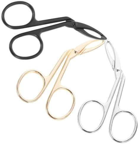 Outanaya Set da 3 Pinzette per Sopracciglia Professionali in Acciaio Inox, Punta Obliqua Antiruggine, Modellatore Sopracciglia Multifunzione per Rimozione Peli Viso e Definizione Dettagli,