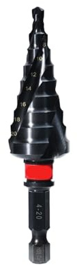 Broca escalonada de 4-20 mm for metal, flauta espiral M35 Unibit 1 pieza, universal revestida