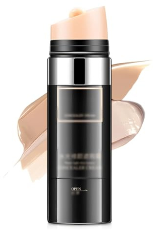 Reccisokz Concealer-Stick mit Abnehmbarer Schwammkopf,Wasserfest, Zur Verdeckung von Unvollkommenheiten, Akne und Unebenheiten der Hautfarbe,langanhaltend Make Up(Natürliche Farbe)