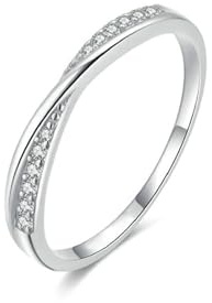 Tolldek Trauringe 9K/14K/18K Weiß Gold, Klassiker Zierlich Partnerringe mit Diamant Echtschmuck, Freundschaftsringe Weißgold Au 375/585/750, Gr.47-65