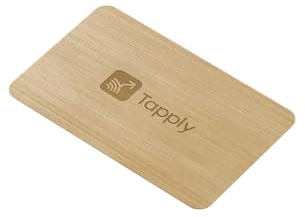 Digitale Visitenkarte Tapply Go, NFC und QR-Code, kompatibel mit Android und iOS, aktualisierbares Profil (Beige)