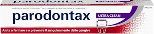 Parodontax Ultra Clean, Dentifricio che Aiuta a Ridurre e Prevenire il Sanguinamento delle Gengive e Mantenere Denti Forti e Alito Fresco, 75 ml
