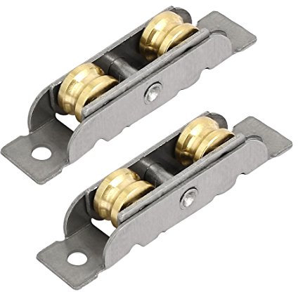 sourcing map roulette porte coulissante verre poulie de fenetre Rouleaux Double Roue 12mmx8mm 2pcs