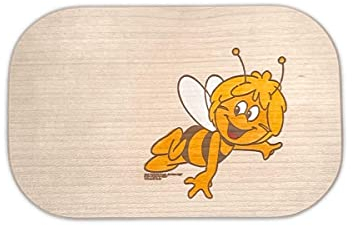 Biene Maja Frühstücksbrett aus Naturholz – Original Lizenzprodukt – Personalisiertes Holzbrettchen mit Gravur & Namen – Geschenkidee für Kinder & Erwachsene