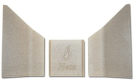 Habillage de foyer pour poêles à cheminée Scan-Line 40 de Heta - vermiculite - 3 pièces