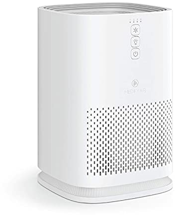 Medify MA-14 Air Purifier with H13 True HEPA Filter | 18 sq m Coverage | for Allergens, Smoke, Smokers, Dust, Odors, Pollen, Pet Dander | Quiet 99.9% Removal to 0.1 Microns | White, 1-Pack