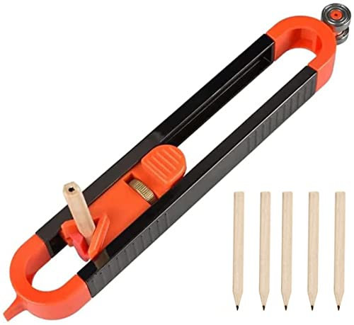 MEISO Jauge de Contour Avec Serrure, Règle de Traçage de Profil avec Crayon, Jauge de Duplication de Contour pour copier avec précision la forme irrégulière, Règle de Contour pour Travail du Bois