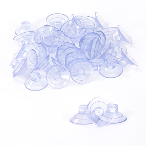 Heveer Saugnapf für Lichterkette Transparent Saugnäpf Ø30mm Saugnapfhalter für Party Weihnachten Halloween Dekoration 50 Stück