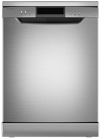 Teknix TFD616S Freestanding Dishwasher - 14 Place Settings - Top Cutlery Tray - 30 Minute Rapid Clean - Extra Dry Function - Silver, H84.5 x W60.0 x D61.0 (cm)