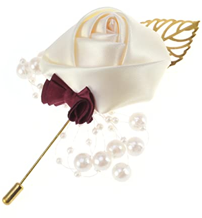 ifundom Einzigartige Und Brosche Boutonniere 2er Set Brautbankett Hochzeitsaccessoire