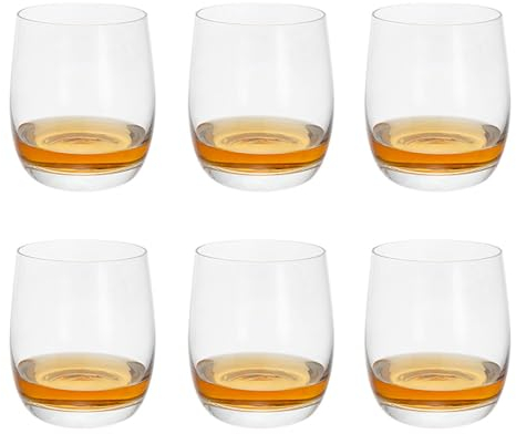 Dartington Crystal Six! Six Tumblers, Set of 6 | Modern Tumbler Glasses | 95mm | 320ml | Dishwasher Safe | Classy and Elegant Glassware
