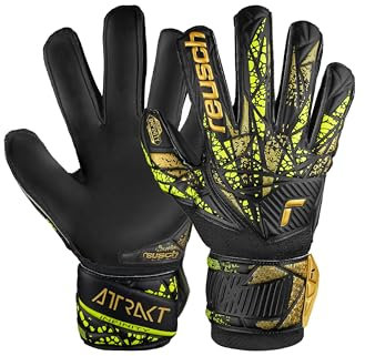 Reusch Attrakt Infinity Finger Support Junior Flexible Torwarthandschuhe Kinder Jugendliche Fußballhandschuhe mit Fingerprotektion perfekt geeignet für Kunstrasen