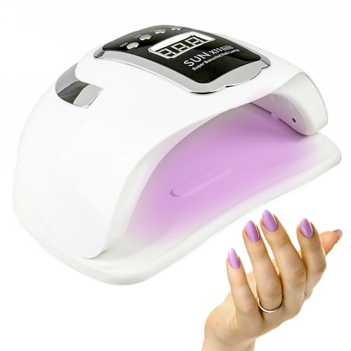 SUNORISE - Lampada Uv Led Unghie - 5 Timer, Display, 45 Led, Sensore, 48W/220W - Fornetto Unghie Semipermanente, Professionale e Portatile - Lampada Led Unghie x Nail Art, Smalto Gel, Acrygel, Polygel