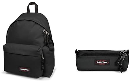 EASTPAK Padded Pak'R Sac à Dos, 40 cm, 24 L, Black (Noir) & Benchmark Double Pencil Case One Size