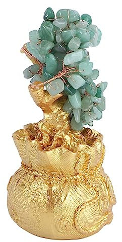 PRETYZOOM Geldbaum Aus Kristall Bonsai-Style Feng-Shui-Dekoration Für Zuhause Und Büro Naturkristall Baumschmuck Symbol Für Reichtum Und Glück