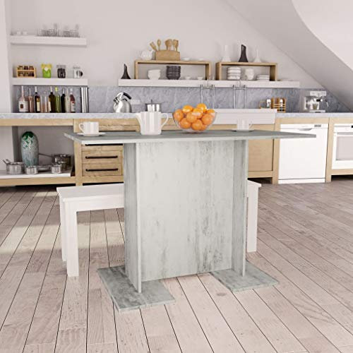 Gecheer Esszimmertisch Esstisch Tisch Esszimmer aus Spanplatte,Küchentisch Esszimmertische Wohnzimmertisch 110 x 60 x 75 cm (L x B x H),Betongrau