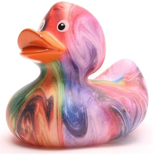 Kosmos Badeente - inkl. Gummienten-Schlüsselanhänger im Set I L9cm I Quietscheente I Geschenk für Glück