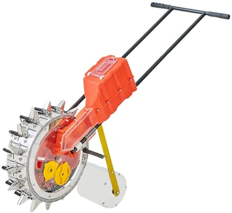 Manual Seeder Handheld Seeding Machine Hand-Push Roller Seeder Seeds Dispenser Spreaders Corn Seed Planter Machine, for Terraced Farm Ranch Garden