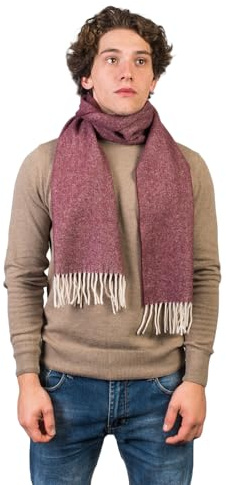 Dalle Piane Cashmere Unisex Schal Fischgrat Woll-Kaschmir-Mix | Halstuch für Sie und Ihn, 164x30 cm, Büro, Abend und Reisen, vier Jahreszeiten, Geschenkidee, Made in Italy