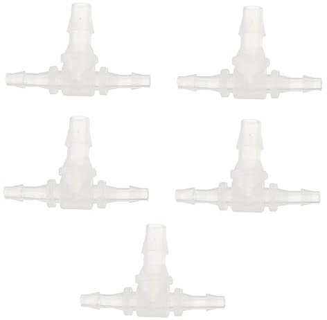 OKUMEYR 5 Stück Kunststoff T-verbindungsstücke 4-6-4 T-stück Für Luftpumpenschläuche Aquarium Luftschlauch Adapter Langlebig Und Leicht Zu Montieren