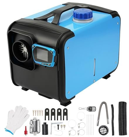 Calefacción auxiliar diésel, 12 V, 8 kW, calefacción auxiliar para vehículos diésel, calefacción diésel, calentamiento rápido con pantalla LCD mejorada y control remoto para autocaravanas, garajes,
