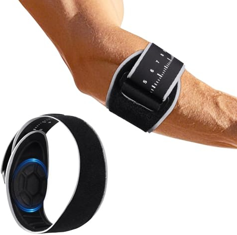 XoeLLe Armbågsbandage, tennisarmbandage, underarm lätt justerbar kompression med foder för sport seninflammation artrit lindrar smärta tennis arm golfarm, svart