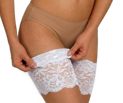 sesto senso Bandes de Cuisses en Dentelle Protège-Cuisse Elastiques Antidérapant Silicone Bande Dentelle