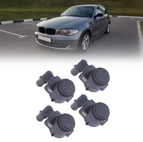 ISAKEN 4 Stücke Parksensor PDC Sensor Einparkhilfe Parkassistent Hinten Vorne für E81 E82 E87 E88 E90 E91 E92 E93 Rückfahrradar Parkhilfe Rückfahrsensor Ultraschallsensor 66206934308, 66209196705