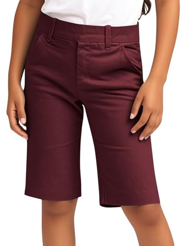 Pantalones Cortos para Niños y Niñas,Pantalon Corto de Vestir con Cintura Alta Elástica Transpirables Básicos Pantalón de Senderismo Casual Color Sólido Bermudas Verano Ropa Niño 4-14 Años