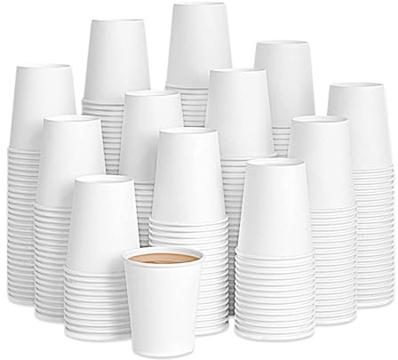 TB1 Products 8oz (235ml) White Disposable Paper Cups – Pack of 1000 | Hot & Cold Drink Cups for Coffee, Tea, Juice & Water | Eco-Friendly, Leakproof & Recyclable Cups for Office, Catering & Events
