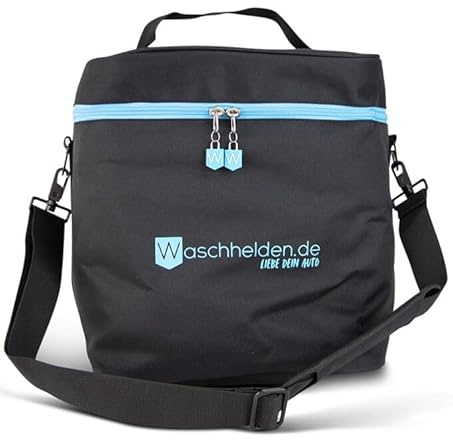 Waschhelden Detailing Bag Small | Praktische Tasche für den Kofferraum mit Klett für optimale Fixierung | Organizer zur Aufbewahrung von Autopflege Produkten | Kofferraumtasche