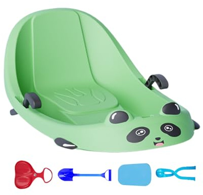 Luge De Neige - Ergonomique Et Convivial pour La Famille,Luge pour Tout-Petits avec Frein Intégré - pour Le Temps Froid, Les Collines Enneigées, Le Parc, Le Jardin, Le Terrain De Jeu Et Les