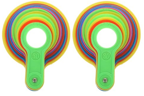 FOMIYES Juego de 2 Piezas Calibre de Diámetro para Frutas de Plástico, Anillos Medidores para Cítricos de 30-90 Mm, 13 Unidades Gruesas, Herramienta para Medición Precisa y Clasificación