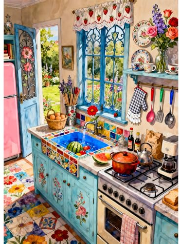 500 piece jigsaw puzzles for adults 500 Piece Jigsaw Puzzles Jigsaw Puzzles For Adults 500 Challenging Game for The Whole for Women, Gifts for Men, Educational Games:Cozy Kitchen
