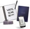 Rocketbook Core Wiederverwendbares Digitales Notizbuch - Executive A5 Blau - Elektronischer Notizblock mit Punktraster - Wiederbeschreibbar mit inkl. Pilot Frixion Stift und Mikrofasertuch