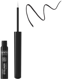 lavera eyeliner liquide noir 01 - eyeliner avec des extraits de fleurs et des huiles biologiques - avec applicateur en feutre précis - crée un regard expressif - longue tenue - vegan- bio (1 x 2,8 ml)