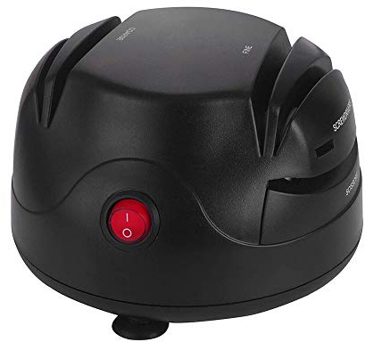 H&RB Aiguiseur Électrique 60W, Aiguiseur avec Ventouse Et Différents Niveaux D'affûtage, Noir, 13.8 * 8.4Cm
