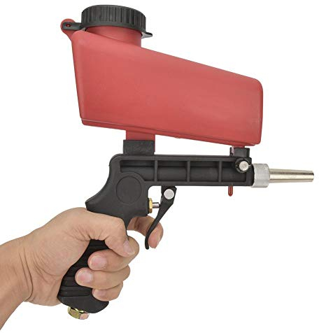 Tragbarer Mini Hand Trichter mit Schwerkraftzufuhr, pneumatischer Sandstrahlpistole mit 1/4-Zoll Lufteinlass