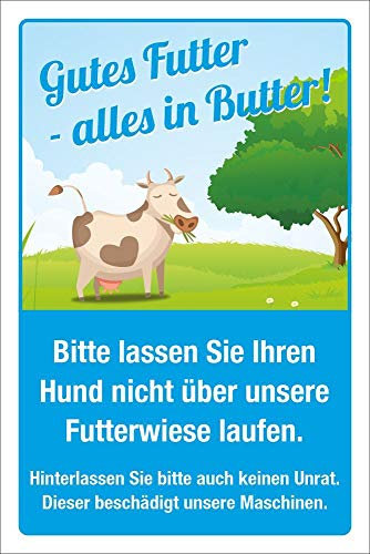 WERBEPUNKT. Schild Kein Hundeklo Hundekot Haufen Unrat Futterwiese 3 mm Alu-Verbund 450 x 300 mm