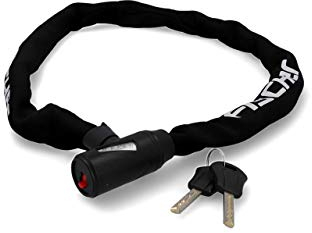 FISCHER 50463 Unisex – Erwachsene Kettenschloss Neopren 100cm 6mm Schlüssel Fahrradschloss, normal
