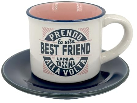Clearco TAZZINA DA CAFFE' PERSONALIZZATA CON PIATTINO - BEST FRIEND