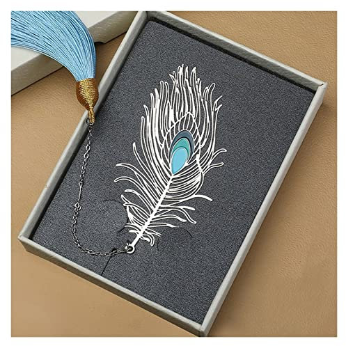 caihuashopping Lesezeichen Metall Pfau Lesezeichen Geschenkbox Hohl Quaste Anhänger Chinesischer Stil Student Geschenk Lehrer Tag Geschenk for Lehrer Buch Markierungen (Color : 1)