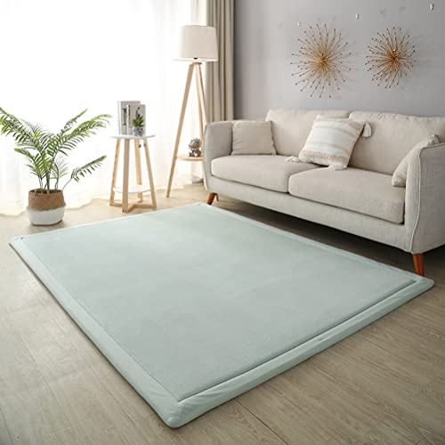 Joydec Krabbelmatte Baby und Spielmatte, Dick und Weicher rutschfest Krabbeldecke für Kleinkinder, Kinderteppich Kinderzimmer Mädchen Jungs, Grösse:120x200 cm, Farbe:Hellblau