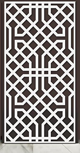 ANDALUCIART | Celosía Decorativa PVC 100 x 200 cm - 5 mm | Celosía Árabe | Separador Ambientes PVC, Panel Decorativo Pared Fachada, Valla Jardín, Biombo Comedor Cocina Cabecero Cama Cuadro