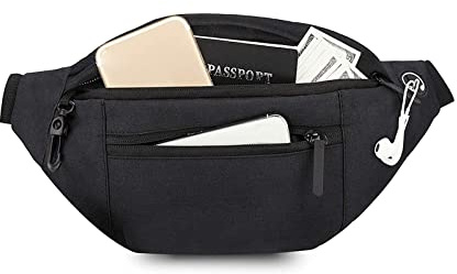 FANDARE Unisex Brusttasche Sling Bag Herren Damen Bauchtasche Umhängetaschen Crossover Rucksack Schultertasche Bauchtasche Daypacks für Outdoor Reisen Camping Wanderrucksäcke Crossbody Pack Schwarz
